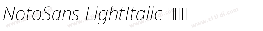 NotoSans LightItalic字体转换